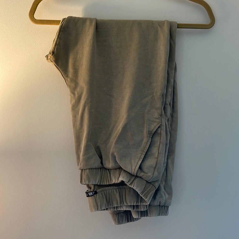 ZARA washed green joggers size M